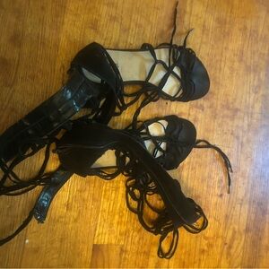 Elegant Black Women's Strappy Heels